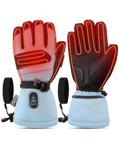 Heated gloves blue large - heated, usb-c