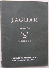 Jaguar S Type 3.4 & 3.8 Litre Original Owners Handbook Pub. E/127/1 + Lub. Chart