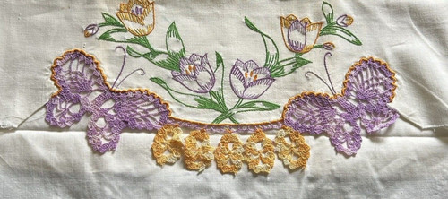 Vintage pillow case single one - pillow,