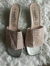 UK 5.5 / 38 Zodiaco Ladies designer Italian (Netted Upper) Wedge Sandals VGC!