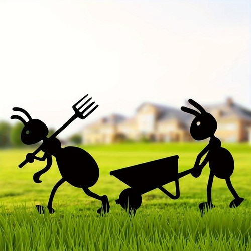 2pcs small black metal ant - 2pcs,