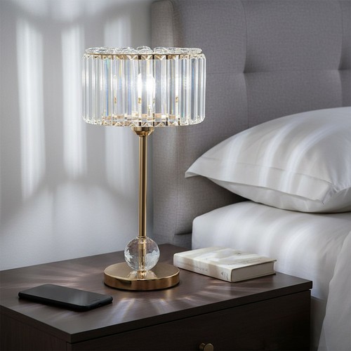 Crystal table light - crystal, gold