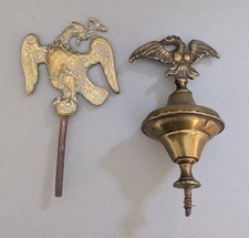 Antique Brass Eagle Clock