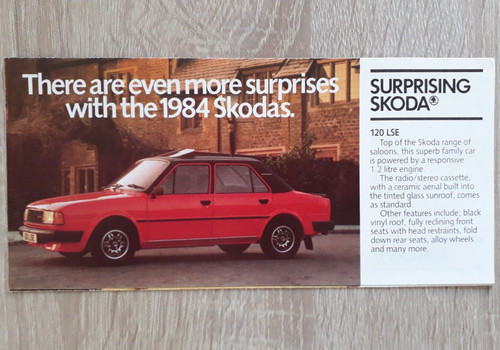 Skoda range brochure 1984 - skoda,