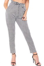 Ladies Dogtooth Print Trousers