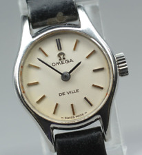 Vintage OMEGA De Ville Manual Wind Silver Dial 18mm Ladies Swiss Watch