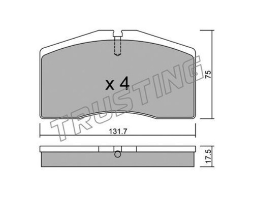 Trusting 907 brake pad set - trusting, 907.0