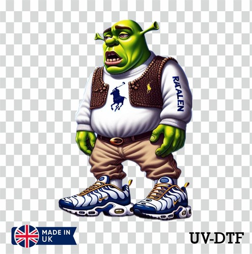 Shrek dtf sticker glass - dtf,