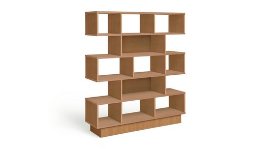Cube wide shelving unit oak - cube,