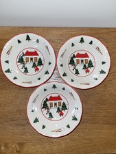 Masons Christmas Village dessert bowl