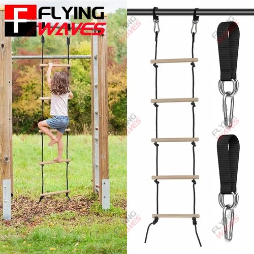 Children climbing rope ladder - rope,