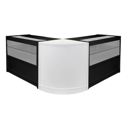 Black white retail display - black/white,