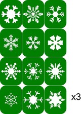 36 x snowflake stencils