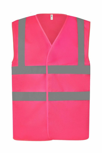 Pink vis vest - viz, waistcoat