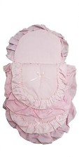 British Made Broderie Anglaise Dolls Pram Set/Bedding Sets/Pram Footmuff/Cosytoe