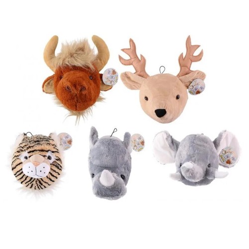 Plush animal head wall - head,