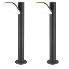 Modern black led bollard - modern,
