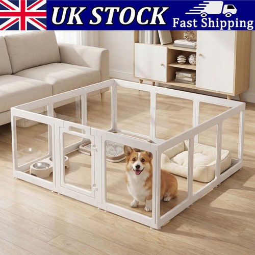 Clear acrylic dog playpen cage - clear,