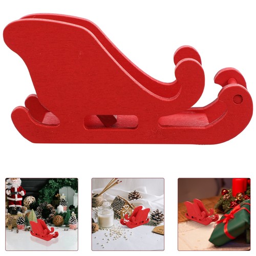 Christmas wooden sled ornament - wooden,