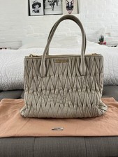 MIU MIU matelasse crème bag