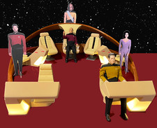 TNG Bridge for Sixth Scale / 1:6 Scale / Exo-6, QMx / other Star Trek 12" Figure