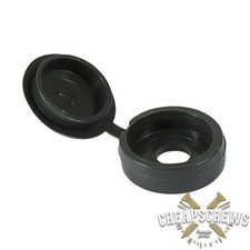 HINGED SCREW COVER CAP WHITE YELLOW BLACK BLUE BROWN FOR 3-6mm (4g-12g) SCREWS