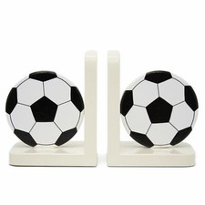 Football Ball Wooden Bookends For Kids | Childrens Book Ends | Hand Made in UK