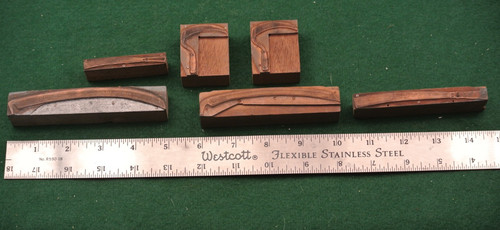 Lot antique print blocks - of,