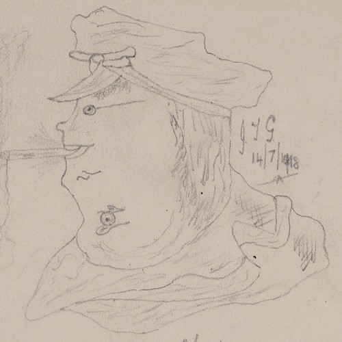 Double faced smoking man - double-faced, folk