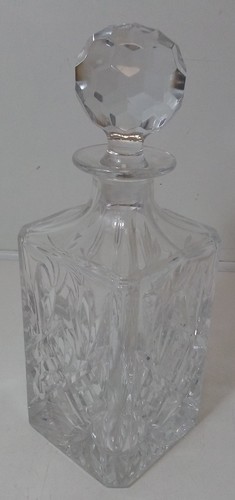 Crystal cut decanter glass - crystal,