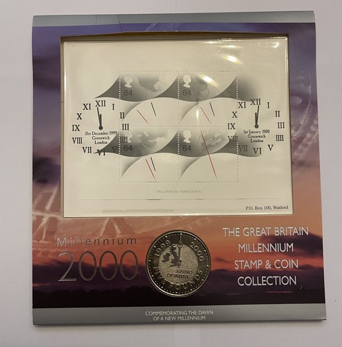 2000 millennium coin and - 2000, £5