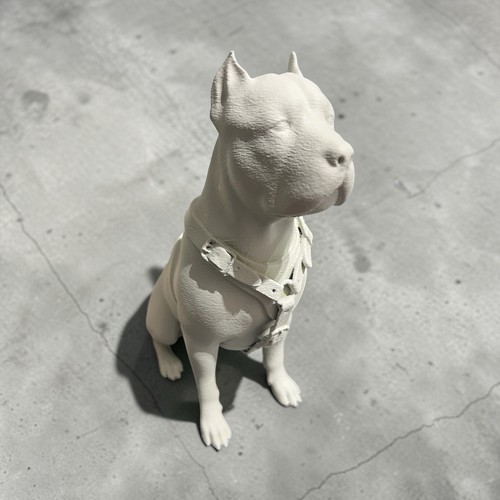 White bully statue dog - xl,