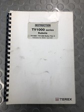 TEREX INSTRUCTION MANUAL TV1000 SERIES KUBOTA TV1000/TV1400 ROLLER TIER 2