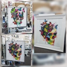 Multi-coloured skull with