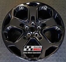 R397BG Swap FORD MONDEO MK4 4X 18" GENUINE 5 SPOKE Y GLOSS BLACK ALLOY WHEELS