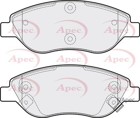 Apec front brake pad - apec, for
