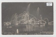 DOVER  Kent 1919 Peace Celebrations  'Fireworks on Sea'  by the Pier  RP