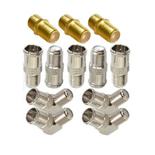 F Push on Plug Adapter for Rvers Satellite Dish Cable TV Internet RV Trailer Coa