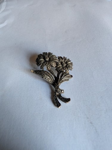 Vintage silver bouquet - vintage, floral