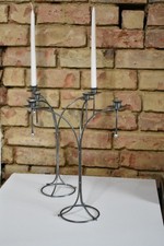 Pair of Large Silver Coloured