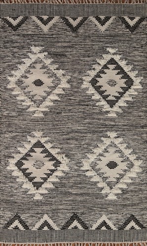 Gray ivory durrie kilim - gray/,