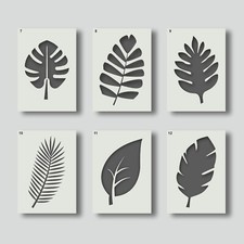Reusable Palm Leaf Stencils for wall art, painting, home decor. LOT 2