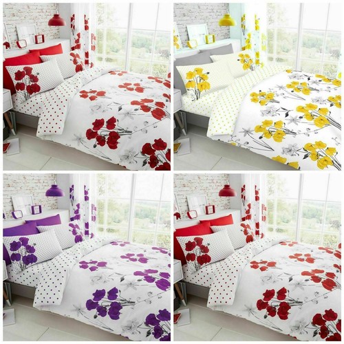 Floral poppy bedding duvet - poppy,