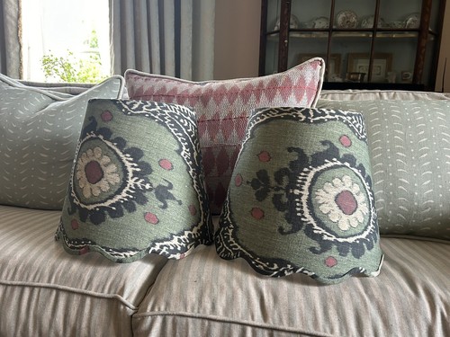 Scalloped large lampshade - scalloped,
