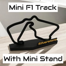 F1 Silverstone Race Mini 3D Track Outline with Free Custom Stand 15x15x4.5cm