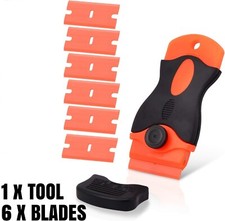 Plastic Scraper Tool Glass Window Cleaning Paint Removal Dirt Sticker Removal UK