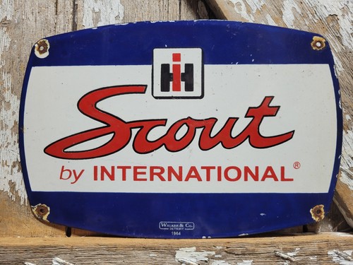 Vintage scout porcelain sign - scout,