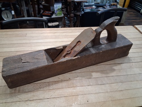 Antique wooden hand plane - hand,