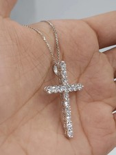 4 Ct Diamond Cross Pendant 14K