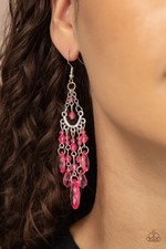 paparazzi pink earrings